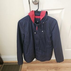 Womens Tommy Hilfiger M Navy Rain Jacket